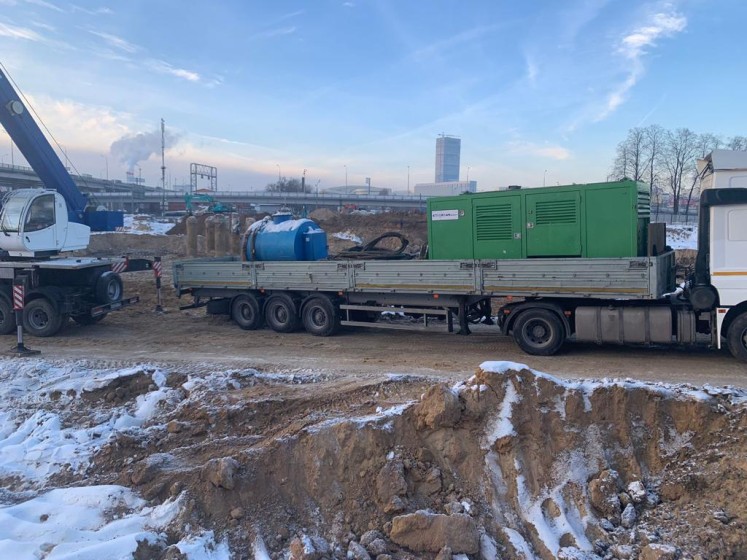 Погружение 1 500 тонн шпунта в Москве, пр-т Мира